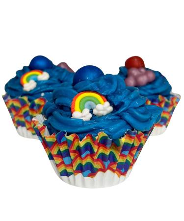 Love & Rainbows Cupcake Soap - 6.1 Ounce (Yellow & Green) | International Shipping Available - Buy Online on GoSupps.com