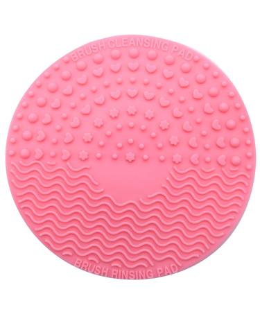 Widybord Silicone Makeup Brush Cleansing Pad Palette Brush Cleaner Cleaning Mat Washing Scrubber Pad Cosmetic Make Up Cleaner Tools Pink