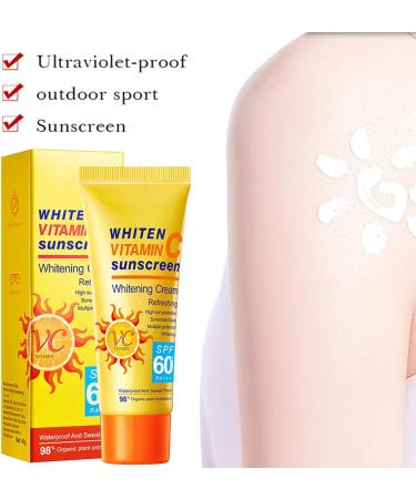 Crsetmyth Vitamin C Sun Protection SPF 60+ 40 g vitamin C protective fluid against dark spots moisturizing sun protection face and body protects skin against sun damage - Buy Online on GoSupps.com