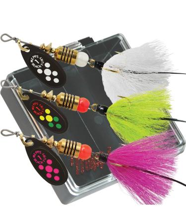 Mepps Black Fury Dressed Trout Fishing Lure Pocket Pack