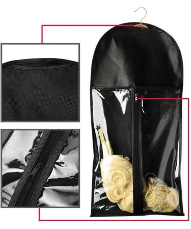 Premium Black Hair Extension Packaging Bag | Wig Storage for Strands & Extensions Durable Stylish & International Shipping - Buy Online on GoSupps.com