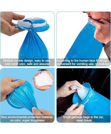 Harewu 10 Pcs 1000ml Disposable Vomit Bags for Morning Sickness - Blue (10pc) - Buy Online on GoSupps.com