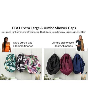 TTAT Extra Large Waterproof Shower Cap for Braids, Dreadlocks, Locs, Afro Hair - Reusable & Adjustable - Mould Resistant - Ideal for Home Spa, Conditioning, Hotel & Salon - Cool Breeze - Buy Online on GoSupps.com