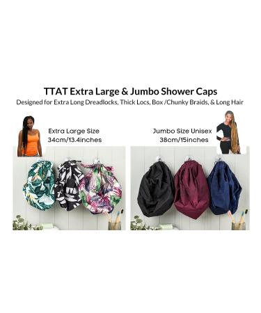 Extra Large Waterproof Shower Cap for Braids, Locs, Afro, Coily Hair - Washable & Reusable - Adjustable for Home, Spa, Conditioning - Ideal for Long Hair in Hotels & Salons - Buy Online on GoSupps.com