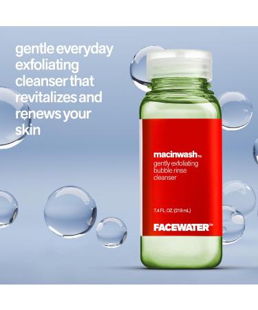 Facewater Macinwash - Gently Exfoliating Bubble Rinse Cleanser for Radiant Skin | International Shipping Available - Buy Online on GoSupps.com