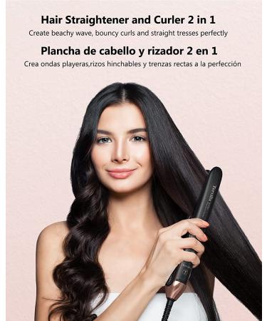 Terviiix Professional 450F Ceramic Flat Iron Hair Straightener - 1 inch, Non-Snagging, 3X Less Damage, Fast Heating - 5 Adjustable Heats - Buy Online on GoSupps.com