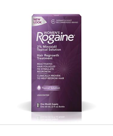 Women's Rogaine 2% Minoxidil Topical Solution for Hair Thinning and Loss  Topical Treatment for Women's Hair Regrowth  1-Month Supply