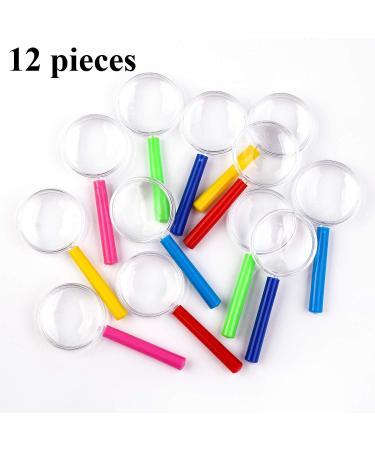 ADXCO 12 Pack Plastic Magnifying Glasses Colorful Magnifying Glasses Party Favors 6 Colors - Buy Online on GoSupps.com