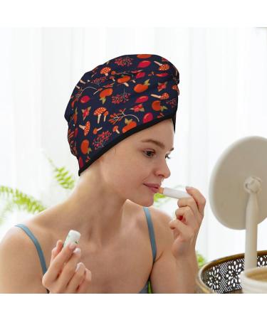 Hair Towel Wrap - Quick Drying Hair Turban with Button | Autumnal Forest Design - Buy Online on GoSupps.com
