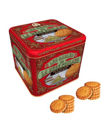 LA MERE POULARD La M re Poulard | Pure Salted Butter Biscuits | French Butter Biscuits Box | Butter Shortbread 1 x 500 g | Milk with Biscuits Gift