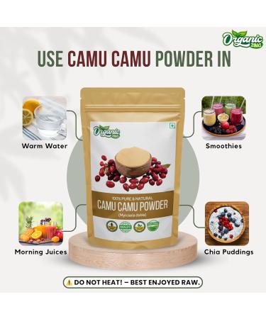 Organic Zing Camu Camu Powder | Vegan & Gluten-Free Superfood | Raw Pure & Natural | Ideal for Smoothies Juices & DIY Blends 227g / 8 Oz - Buy Online on GoSupps.com