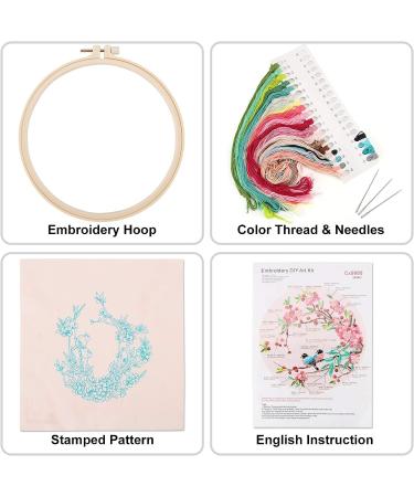 VOLSION Embroidery Starter Kit - Complete Cross Stitch Set for Adults | Embroidery Cloth, Hoop, Needles, Threads & Instructions Included | Ideal for Beginners & Hobbyists (Style 01) - Buy Online on GoSupps.com