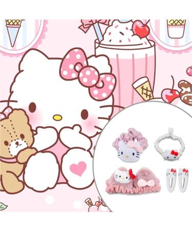 Cute Cartoon Kawaii Hair Accessories Set for Women and Girls - 4pcs Headbands, Hair Clips and Ties - Coral Hair Band Collection - Buy Online on GoSupps.com