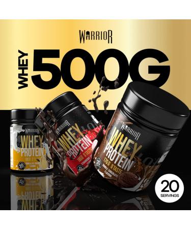 Warrior Whey Protein Powder 36g Protein Shake | Low Sugar & Carbs | GMP Certified | Double Chocolate 500g - Buy Online on GoSupps.com
