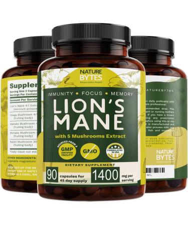 Lions Mane Mushroom Complex: Fruiting Bodies & Extracts for Brain Support, Immune Health, Memory Boost & Focus - Buy Online on GoSupps.com