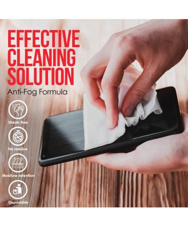 HEALQU Eyeglass Lens Wipes - 250 Pack, Pre-Moistened Anti-Fog Cleaning Cloth for Eyeglasses, Tablets, Cameras, Screens, Keyboards - Buy Online on GoSupps.com
