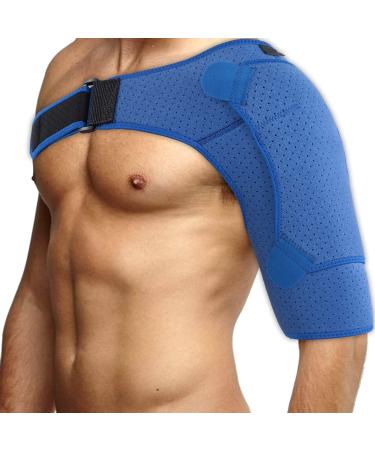 Shoulder bandage for women men neopren shoulder bandages adjustable shoulder support bandage compression shoulder support for injuries shoulder pain arthritical (31-38 inches)