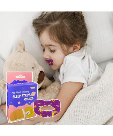Mouth Tape for Sleeping Promotes Nasal Breathing Quit Mouth Breathing Skin Friendly Non Woven Fabric Cute Pattern (Small for Kids 90 Sheets for Long-Term Health)