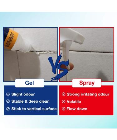 APULITO Mold Stain Cleaning Gel - Bathroom & Kitchen Mildew Cleaner - 5 Fl Oz (Pack of 3) - Buy Online on GoSupps.com
