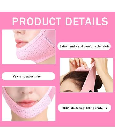 Double Chin Eliminator Chin Strap for Double Chin for Women Breathable and Comfortable V Line Lifting Mask for Women Double Chin Face Lift Prevent Sagging Get Rid of Double Chin (Pink) - Buy Online on GoSupps.com