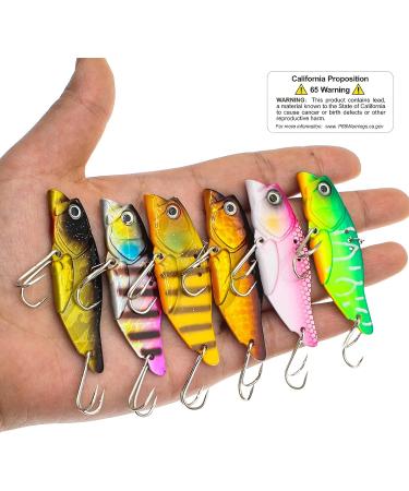 Ghanneey Fishing Spoon Lures 6pcs for Trout, Salmon, Bass, Crappie, Pike - Treble Feather Hooks and Spinner Blades Included - Buy Online on GoSupps.com