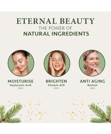 Christmas Beauty Gift Box with Hyaluronic Acid, Vitamin C & Retinol Serum - Natural Skincare Set for Women - Ideal Gifts for Her & Mum | Satin Naturel - Buy Online on GoSupps.com