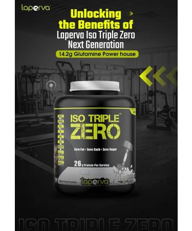  laperva Laperva ISO TRIPLE ZERO Isolated Protein - 28g of Protein per 30g - Fat Carbohydrate and Sugar Free - For Weight Loss & Muscle Building (Spanish Latte 1.81 kg) - Buy Online on GoSupps.com