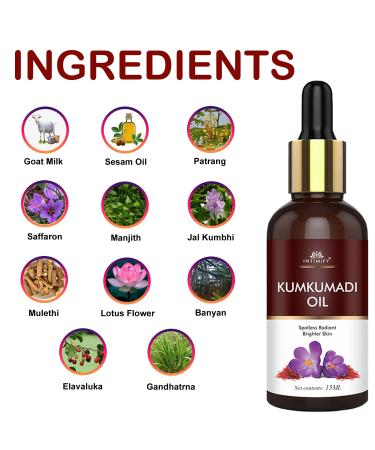 Kum.kumadi Tailam Face Oil for Radiant Skin - Natural Ayurvedic Face Serum with Saffron & Goat Milk - Targeted Dark Spot Remover Anti-Aging Brightening Glow Oil for All Skin Types 30ml - Buy Online on GoSupps.com