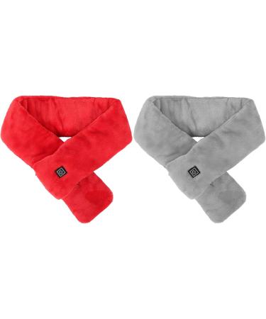 Neck Heating Pillow - Washable Electric Neck Wrap with USB 3 Temperature Settings - Thermal Support Scarf for Men & Women (Red) | Winter Outdoor Comfort - Buy Online on GoSupps.com