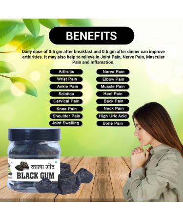  LEANBEING Herbaveda - Kala Gond | Gond Siyah | Good for Joints | - (100g) Lab Certified - Buy Online on GoSupps.com