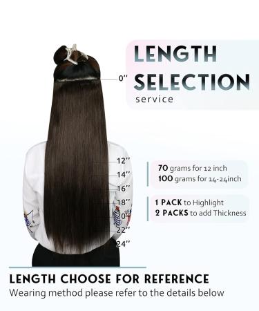 Youngsee Clip In Extensions | Real Ombre Hair 35cm | Brown to Blonde Remy Hair | 120g #8/60/8 - Buy Online on GoSupps.com