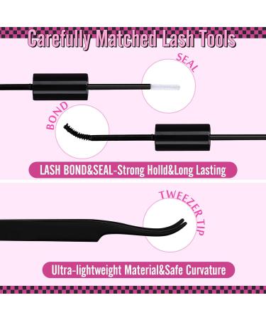 Premium Lashes Extension Kit - 132Pcs Individual & Cluster Eyelashes with Bond Seal & Applicator | 4 Styles (10-16MM) for DIY Extensions - Buy Online on GoSupps.com
