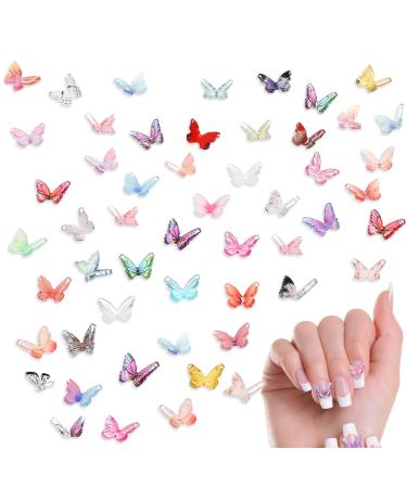 Abeillo 50Pcs Butterfly Nail Charms Micro Resin Butterflies Shape Nail Gems 3D Nail Art Charms Nail Decoration Supplies for Women Girls Manicure - Buy Online on GoSupps.com
