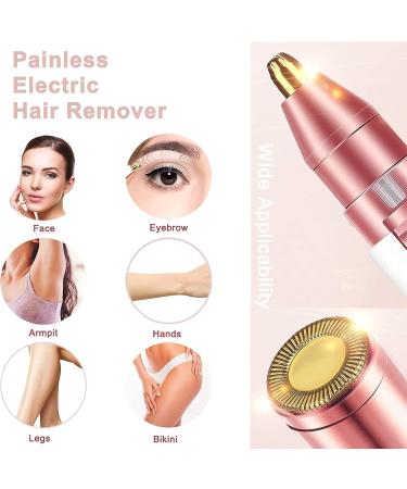 2-in-1 Facial Hair Remover for Women - Painless Precision Trimmer for Eyebrows, Nose, Lips, Body, and More - Portable Rechargeable Epilator for Smooth Skin - Buy Online on GoSupps.com
