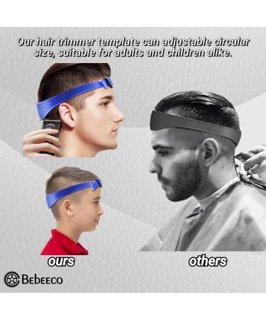 Fade Guide for Men Haircut - Adjustable Silicone Hair Trimming Template for DIY Home Cuts - Blue - Buy Online on GoSupps.com