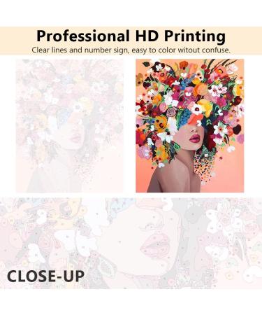 Flower Paint by Numbers Kit for Adults and Kids - DIY 16x20 inch Canvas Painting Set - Gift for Beginners - TUMOVO - Buy Online on GoSupps.com