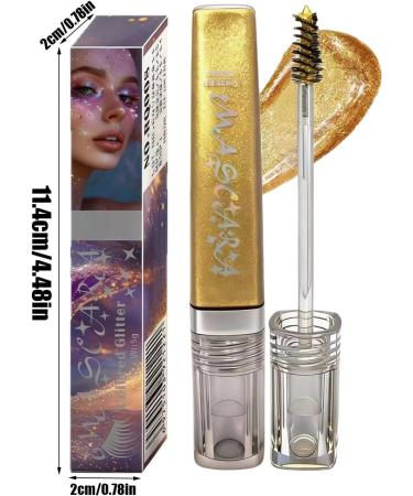 Glitter Mascara for Women - 5g Textured Creamy Anti-Smudge - Lengthening Mascara Smudge Resistant | For Sensitive Eyes Women Mothers Girlfriends Evenings Weddings - Buy Online on GoSupps.com