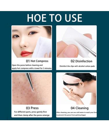 Usiveinborn Blackhead Remover Usiveinborn Tweezers Blackhead Tweezers Professional Stainless Steel Facial Blackhead Remover Tweezers Blackhead Remover Tool (5PCS) - Buy Online on GoSupps.com