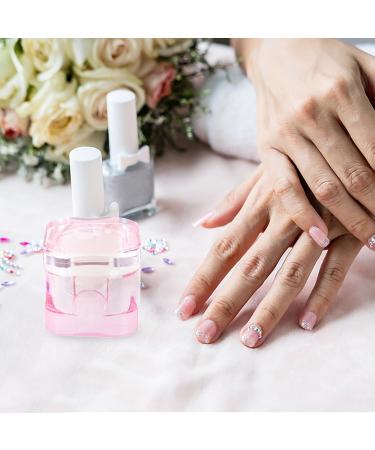 minkissy Nail Dappen Dish Crystal Glass Manicure Nail Cup Nail Liquid Cup with Lid for Acrylic Nails Pink - Buy Online on GoSupps.com