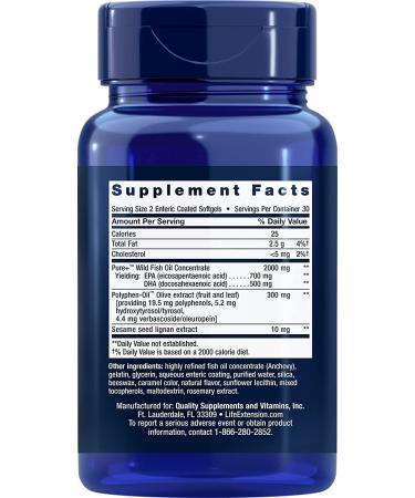 Life Extension Super Omega-3 | 60 Enteric Coated Softgels - Omega Foundations - Buy Online on GoSupps.com