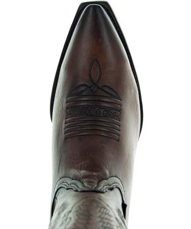 Soto Boots Men's Burnished Snip Toe Cowboy Boots - Size 7.5 Brown | H50030 - Buy Online on GoSupps.com