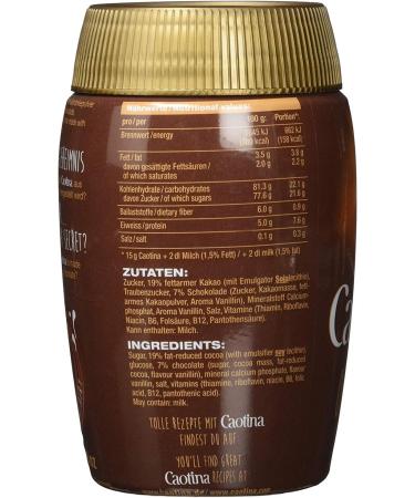  Caotina Caotina Original: Pack of 2 Swiss Chocolate Cocoa Powders Hot Chocolate Drinking Powder UTZ Certified 200g Tin - Buy Online on GoSupps.com
