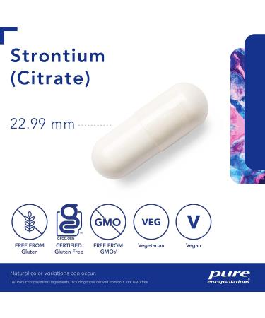 Pure Encapsulations - Strontium (Citrate) - Trace Minerals to Support Healthy Bones* - 90 Vegetable Capsules - Buy Online on GoSupps.com