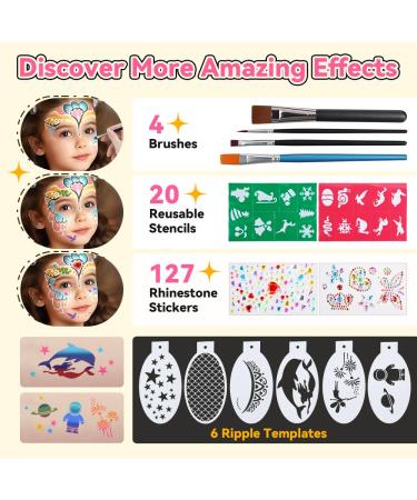 Janolia Rainbow Split Cake Face Painting Set - Water-Based Body Paint for Kids & Theater | Ideal for Carnivals & Festivals - Buy Online on GoSupps.com