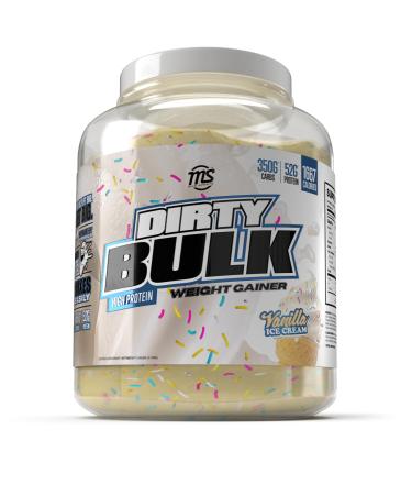 MAN Sports - Dirty Bulk: Vanilla Ice Cream High Protein Weight Gainer Powder with 52g of Protein