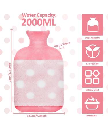 Furry 2.0L Heat Bottle with Hand Heating Pocket Leak-Proof Silicone Warmer for Pain Relief & Comfort | Perfect Gift for Body & Foot Warmth - Buy Online on GoSupps.com