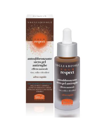 Helan Helan Vogliadisole Respect Self-Tanning Gel Serum with Hyaluronic Acid with Vitamin E Inositol and Chasteberry Self-Tanning for a Natural and Luminous Tan 30ml