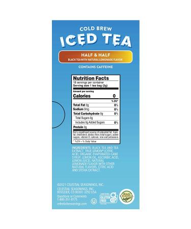 Celestial Seasonings Cold Brew Iced Tea Half & Half - Black Tea with Lemonade, 18 Bags - Buy Online on GoSupps.com
