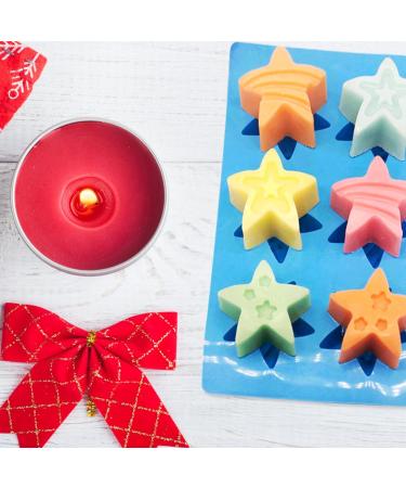 Six-Hole Five-Pointed Star Mold Silicone Fondant molds Cookie Silicone Jelly molds Casting Chocolate Wax Candy molds Silicone Soap Making Mold 3D Handmade soap ice Cubes - Buy Online on GoSupps.com