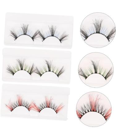 IWOWHERO 3 Pairs Eyelash Set False Lashes False Eyelashes Fake Eyelash for Women Colored Lashes Fake Eyelashes Colored Eyelashes Colored Fake Lashes Imitation Cosplay - Buy Online on GoSupps.com